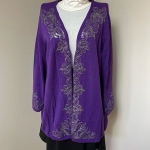 Bob Mackie embellished cardigan Size L